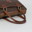 CELINE Macadam Canvas Boston Bag PVC Leather Brown Gold Auth BA11759-7