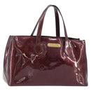 LOUIS VUITTON Monogram Vernis Wilshire PM Bag Rouge Favist M91644 Auth BA11762-1