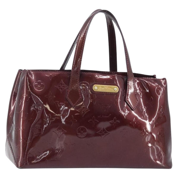 LOUIS VUITTON Monogram Vernis Wilshire PM Bag Rouge Favist M91644 Auth BA11762