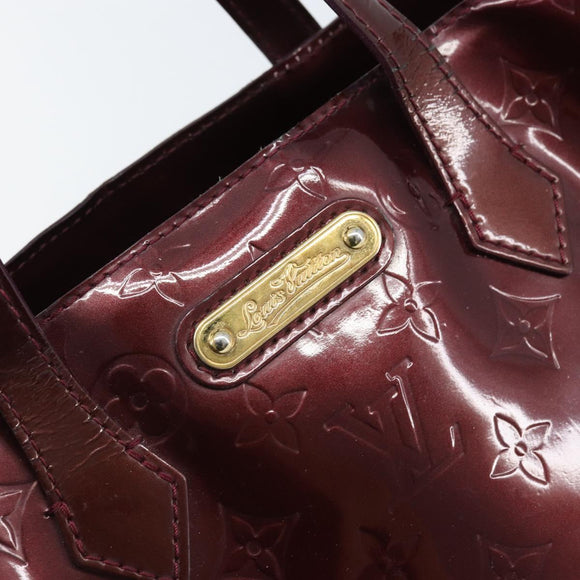 LOUIS VUITTON Monogram Vernis Wilshire PM Bag Rouge Favist M91644 Auth BA11762