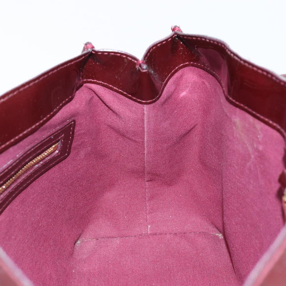 LOUIS VUITTON Monogram Vernis Wilshire PM Bag Rouge Favist M91644 Auth BA11762