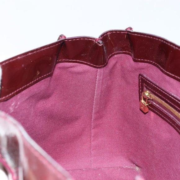 LOUIS VUITTON Monogram Vernis Wilshire PM Bag Rouge Favist M91644 Auth BA11762