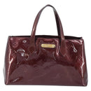 LOUIS VUITTON Monogram Vernis Wilshire PM Bag Rouge Favist M91644 Auth BA11762-2