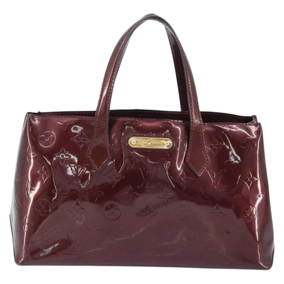 LOUIS VUITTON Monogram Vernis Wilshire PM Bag Rouge Favist M91644 Auth BA11762