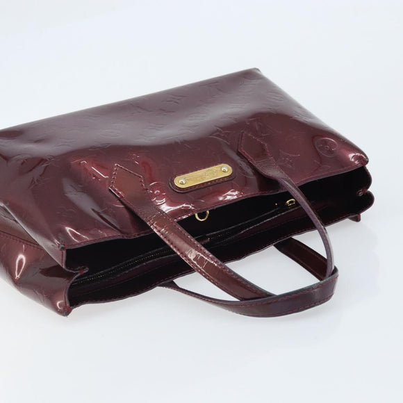 LOUIS VUITTON Monogram Vernis Wilshire PM Bag Rouge Favist M91644 Auth BA11762