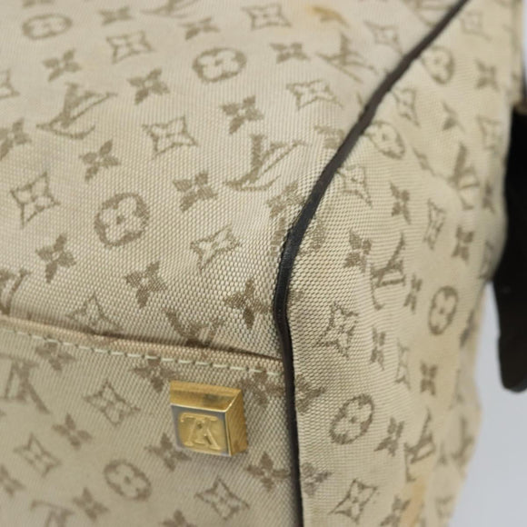LOUIS VUITTON Monogram Mini Josephine PM Hand Bag Khaki M92215 LV Auth BA11763