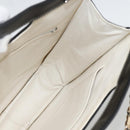CHANEL Choco Bar Chain Shoulder Bag Patent Leather Beige Silver CC Auth BA11764A-16