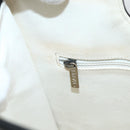CHANEL Choco Bar Chain Shoulder Bag Patent Leather Beige Silver CC Auth BA11764A-18