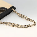 CHANEL Choco Bar Chain Shoulder Bag Patent Leather Beige Silver CC Auth BA11764A-7