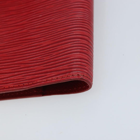 LOUIS VUITTON Epi Agenda PM Terminplanerhülle Rot R20057 LV Auth BA11766