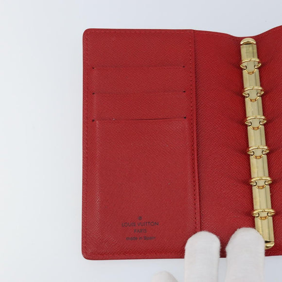 LOUIS VUITTON Epi Agenda PM Terminplanerhülle Rot R20057 LV Auth BA11766