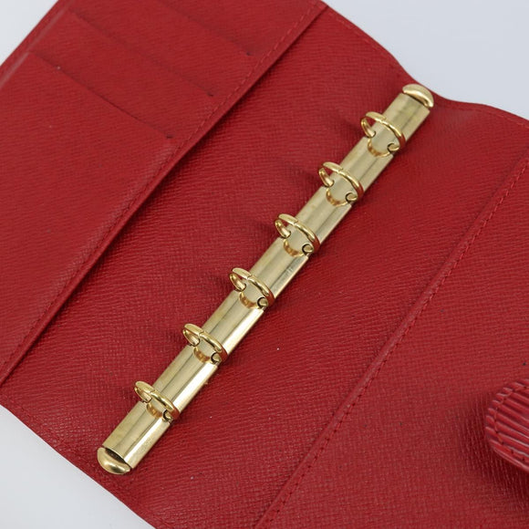 LOUIS VUITTON Epi Agenda PM Terminplanerhülle Rot R20057 LV Auth BA11766