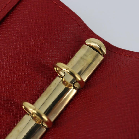 LOUIS VUITTON Epi Agenda PM Terminplanerhülle Rot R20057 LV Auth BA11766