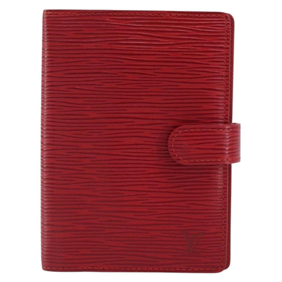 LOUIS VUITTON Epi Agenda PM Terminplanerhülle Rot R20057 LV Auth BA11766