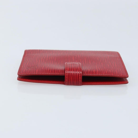 LOUIS VUITTON Epi Agenda PM Terminplanerhülle Rot R20057 LV Auth BA11766