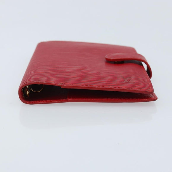 LOUIS VUITTON Epi Agenda PM Terminplanerhülle Rot R20057 LV Auth BA11766