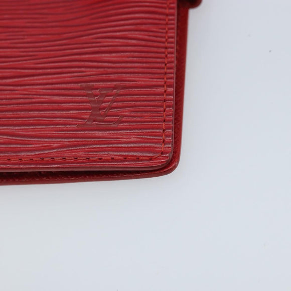 LOUIS VUITTON Epi Agenda PM Terminplanerhülle Rot R20057 LV Auth BA11766