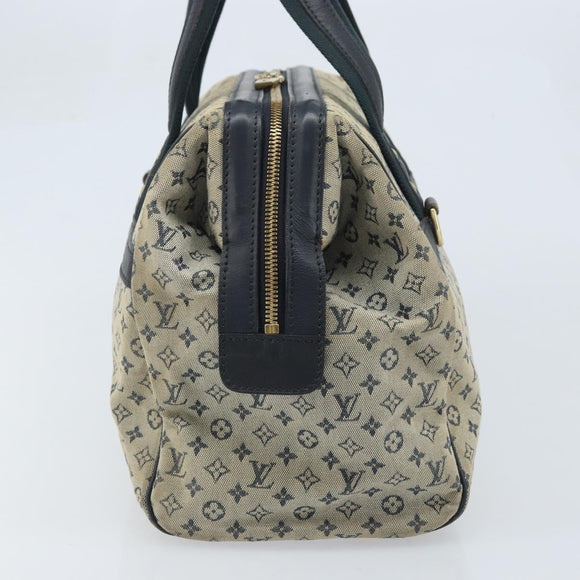 LOUIS VUITTON Monogram Mini Josephine GM Hand Bag Blue M92211 LV Auth BA11767