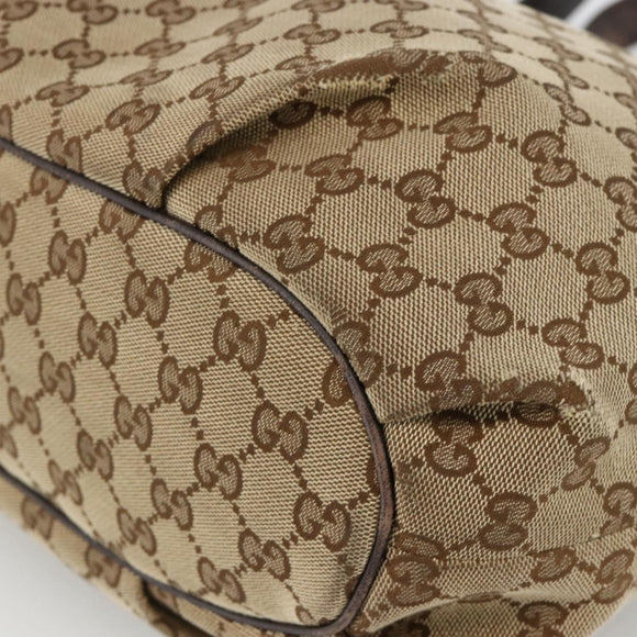 GUCCI GG Canvas Shoulder Bag Outlet Beige Silver 388930 Auth BA11771