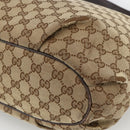 GUCCI GG Canvas Shoulder Bag Outlet Beige Silver 388930 Auth BA11771-15
