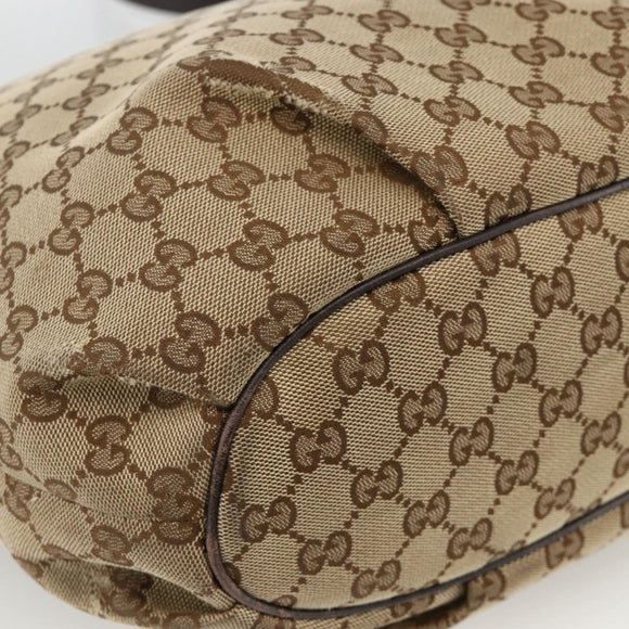 GUCCI GG Canvas Shoulder Bag Outlet Beige Silver 388930 Auth BA11771