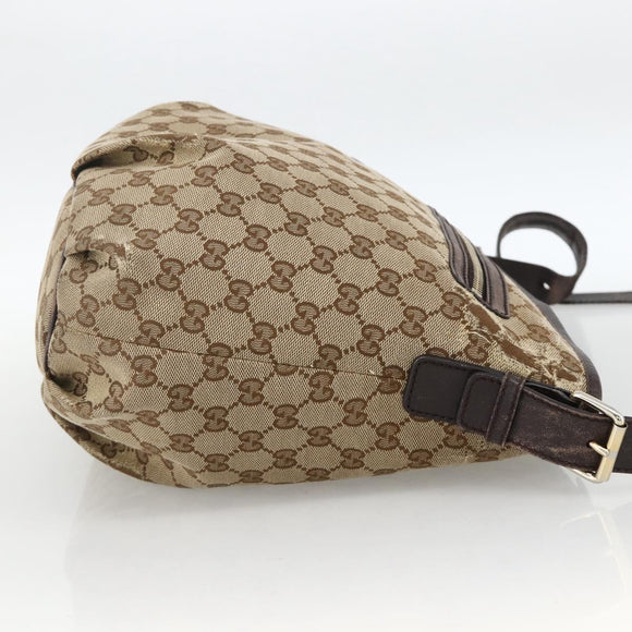 GUCCI GG Canvas Shoulder Bag Outlet Beige Silver 388930 Auth BA11771