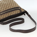 GUCCI GG Canvas Shoulder Bag Outlet Beige Silver 388930 Auth BA11771-7