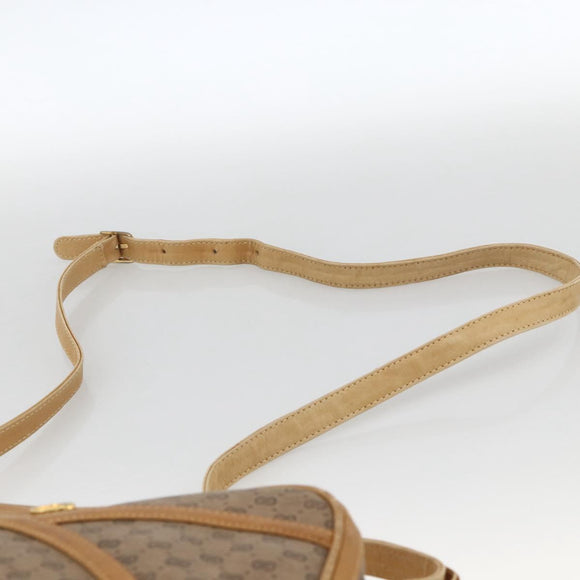 GUCCI Micro GG Supreme Shoulder Bag PVC Beige Gold 001 261 1096 Auth BA11772