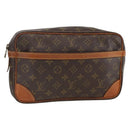 LOUIS VUITTON Monogram Compiegne 28 Clutch Bag M51845 LV Auth BA11773-1