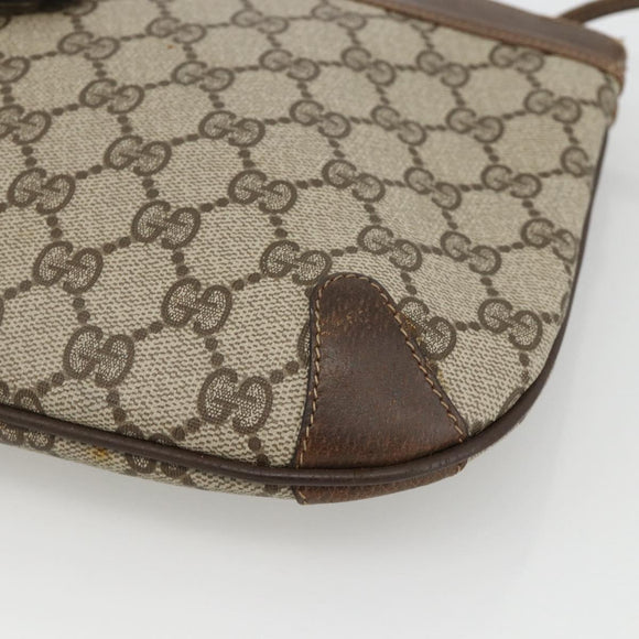 GUCCI GG Supreme Web Sherry Line Bag PVC Beige Gold 904 02 026 Auth BA11774