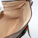 GUCCI GG Supreme Web Sherry Line Bag PVC Beige Gold 904 02 026 Auth BA11774-19