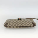 GUCCI GG Supreme Web Sherry Line Bag PVC Beige Gold 904 02 026 Auth BA11774-5