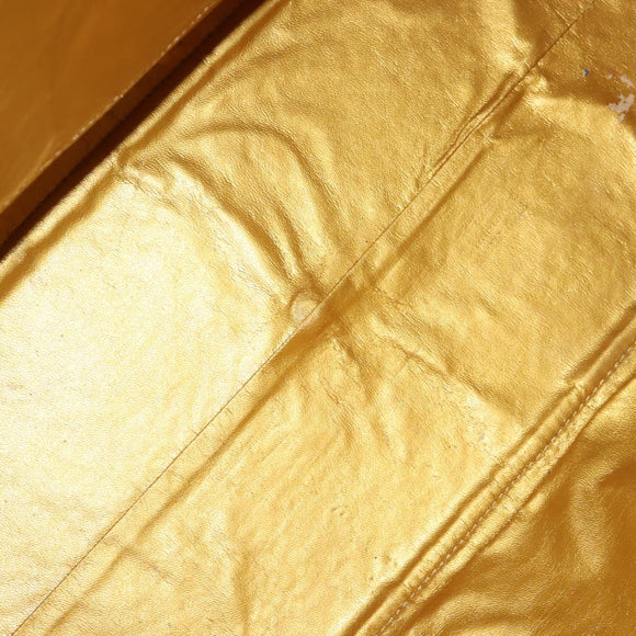 Gianni Versace Boston Bag Canvas Yellow Gold Auth BA11776A