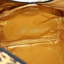 Gianni Versace Boston Bag Canvas Yellow Gold Auth BA11776A-21