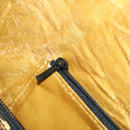 Gianni Versace Boston Bag Canvas Yellow Gold Auth BA11776A-23
