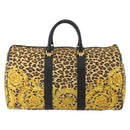 Gianni Versace Boston Bag Canvas Yellow Gold Auth BA11776A-2