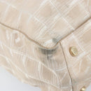 CHANEL New Travel Line Tote Bag Nylon Beige Gold CC Auth BA11779-11
