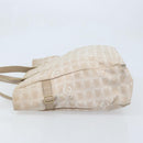 CHANEL New Travel Line Tote Bag Nylon Beige Gold CC Auth BA11779-5