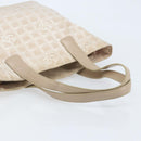 CHANEL New Travel Line Tote Bag Nylon Beige Gold CC Auth BA11779-7