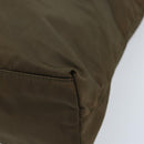 PRADA Hand Bag Nylon Khaki Silver Auth BA11783-9