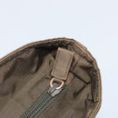 PRADA Hand Bag Nylon Khaki Silver Auth BA11783-10