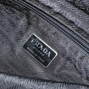 PRADA Hand Bag Nylon Khaki Silver Auth BA11783-18