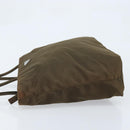 PRADA Hand Bag Nylon Khaki Silver Auth BA11783-4