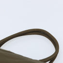 PRADA Hand Bag Nylon Khaki Silver Auth BA11783-8