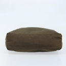 PRADA Hand Bag Nylon Khaki Silver Auth BA11783-5