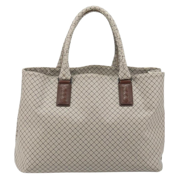 BOTTEGA VENETA Tote Bag PVC Canvas Gray Auth BA11786