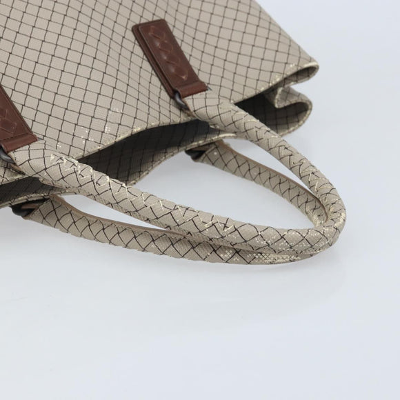 BOTTEGA VENETA Tote Bag PVC Canvas Gray Auth BA11786