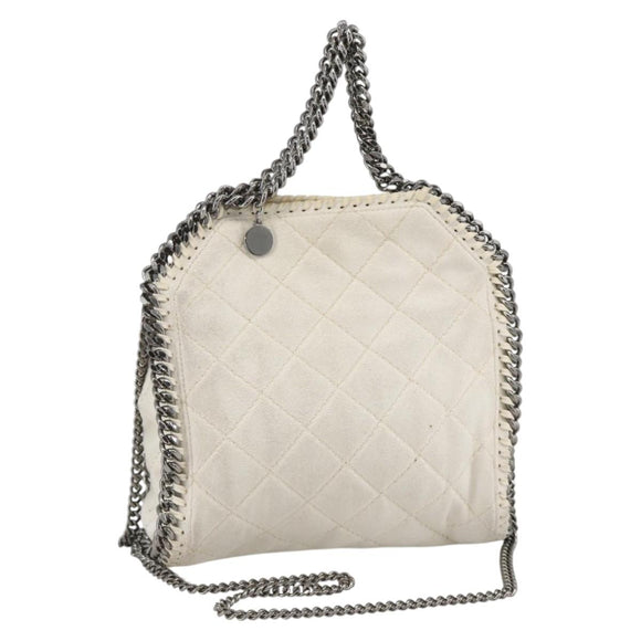 Stella MacCartney Chain Farabella Mini Bag Polyester 2way White Auth BA11787A
