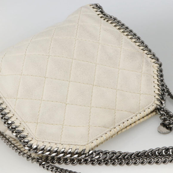 Stella MacCartney Chain Farabella Mini Bag Polyester 2way White Auth BA11787A