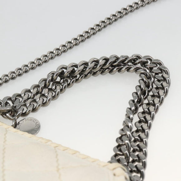 Stella MacCartney Chain Farabella Mini Bag Polyester 2way White Auth BA11787A
